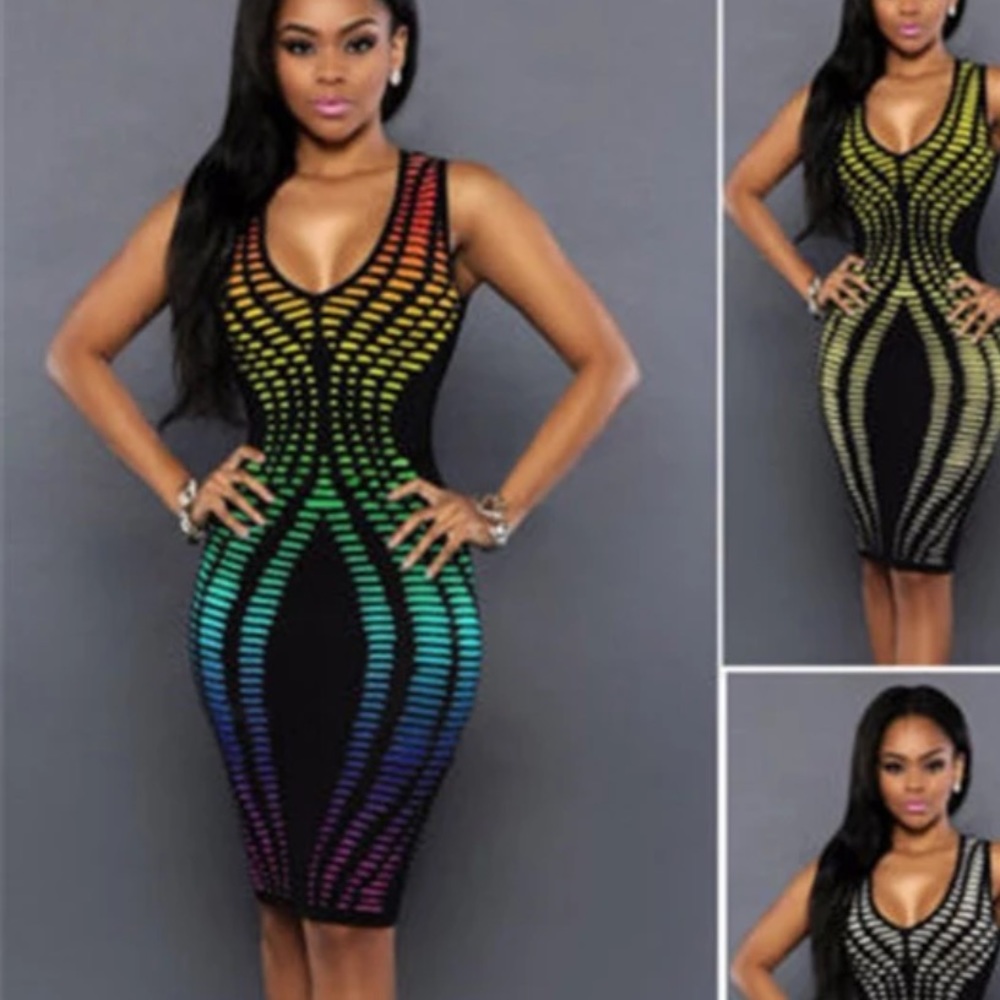 Rainbow 🌈 bandage dress